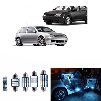 15pcs Auto Preces, Piederumi Canbus LED Spuldzes no 1999. līdz 2004. gadam Volkswagen VW MK4 Golf 7 4 GTI Interjera Apgaismojums Nomaiņa Pakete