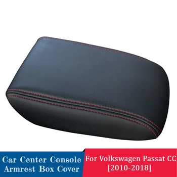 Par Volkswagen VW Passat CC 2010 2011. - 2018.gadam Auto, Centrālais roku Balsts, Kasti Centra Konsole Aizsardzības Gadījumā Microfiber PU Ādas