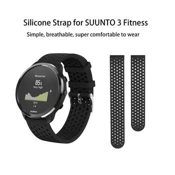 Mīksts Silikona Skatīties Siksna SUUNTO 3 Fitnesa band Replacemnet Aproce ir Savietojams SUUNTO 3 Fitnesa Smart Watchband