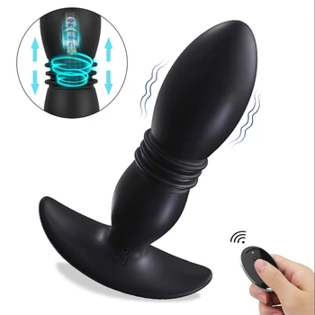 Thrusting Dildo Vibrators Sievietēm, Bezvadu Tālvadības pults, lai Vīriešiem Prostatas Massager Butt Plug Seksa Rotaļlietas, Preces Pieaugušajiem 18