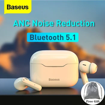 Baseus TWS ANC S1 Bezvadu Bluetooth 5.1 Austiņas SIMU S1 Aktīvās Trokšņu Slāpēšanas Hi-Fi Austiņas Touch Kontroli Spēļu Earbuds