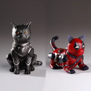 Marvel leģendas Deadpool Suns Black Panther Kaķis Rotaļlietas Wilson Apdare Auto Rotājumu Interjera Kawayi Apdare Anime Rīcības Dāvanu
