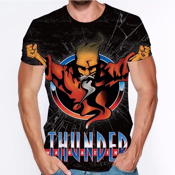 Vīriešu Atdzist 3D T-krekli Thunderdome Hardcore T Krekli Vasaras Īsām Piedurknēm T Gadījuma Streetwear Hombre Camiseta Vīriešu t-veida Topi