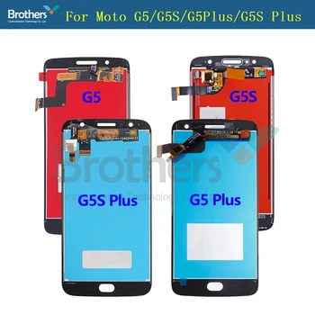 100% Pārbaudīts, Motorola Moto G5S Plus G5 Plus LCD Displejs, Touch Screen Digitizer Montāža Nomaiņa MOTO G5 G5S LCD+Rāmis
