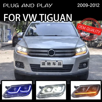 Galvas Lampas Automašīnas VW Tiguan 2009. - 2012. Gadam Priekšējie Miglas Lukturi Dienas Gaitas Lukturi dienas gaitas lukturi H7 LED, Bi Ksenona Spuldzes Auto Piederumi