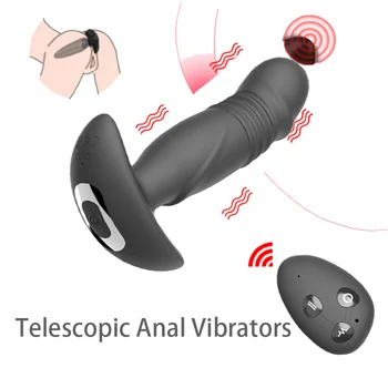 Teleskopiskie Anālais Vibratori Vīriešiem Bezvadu Prostatas Stimulators Massager Butt Plug Dildo Rotaļlietas Vīriešu Masturbators Sexshop Produkti