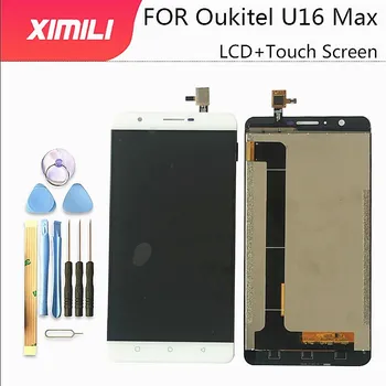 6.0 collas Oukitel U16 Max LCD + Touch Screen Digitizer Montāža Oukitel U16 Max Remonta Daļas Ar Instrumentiem