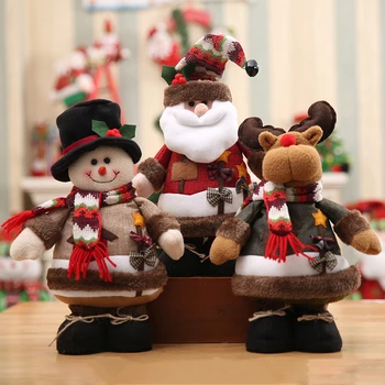 Ziemassvētku Lelles Santa Claus, Sniegavīrs Elk Rotaļlietas, Ziemassvētku Figūriņas, Rotaļlietas, Mājas Dekorēšanai Ziemassvētku Dāvanu Bērniem, Ornamentu, Laimīgu Jauno Gadu