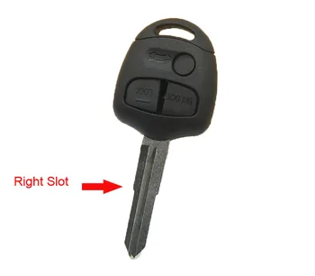 3 Pogas Nomaiņa Tālvadības Atslēgu Čaulas Gadījumā Mitsubishi Lancer EX ASX Outlander Automašīnu atslēgu Tukšu 10PCS/daudz
