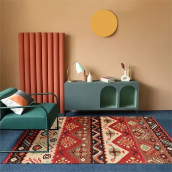 Bohemian Persiešu Paklāju Maroka Kāzu Hotel Foto Fona Aksesuārus Dzīvojamā Istaba Guļamistaba Segu