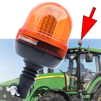 LED Bāku Brīdinājuma signāllampiņa John Deere Traktoru Dzintara Kravas automašīnu Rotācijas Flash Avārijas Lampas Strobe Mežsaimniecības Agco
