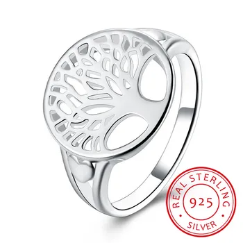 LEKANI Dzīvības Koks Classic Piederumi 925 Sterling Silver Gredzeni anel Bague anillos Sievietēm Jaunu Mātes Diena Dāvanas