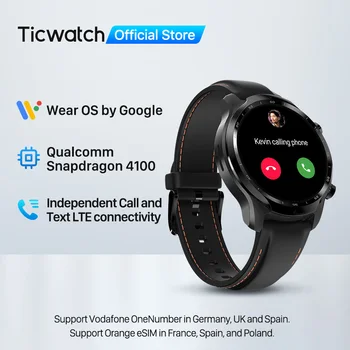 TicWatch Pro 3 LTE Valkāt OS Smartwatch Vodafone/Oranža Vīriešu Sporta Skatīties Snapdragon Valkāt 4100 8GB ROM 3 līdz 45 Dienām Akumulatoru Dzīves