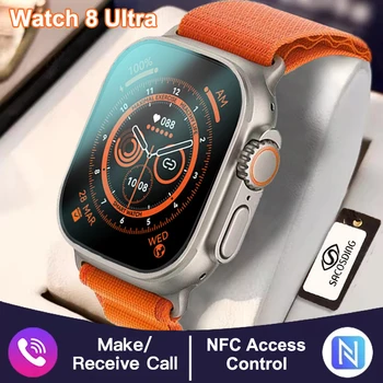 Jaunākās Smart Skatīties Ultra Sērija 8 NFC Smartwatch Vīrieši Sievietes Bluetooth Aicina Bezvadu Lādēšanas Fitnesa Rokassprādze Apple Pulksteņi