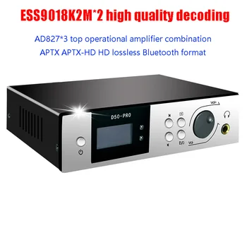 Profesionālās kvalitātes Digitālā Audio Atskaņotājs Dual ES9018 Bluetooth APTXHD Lossless Dekodēšanas augstas precizitātes Audio Atskaņotājs AD827*3 Līdzsvarotu Izejas