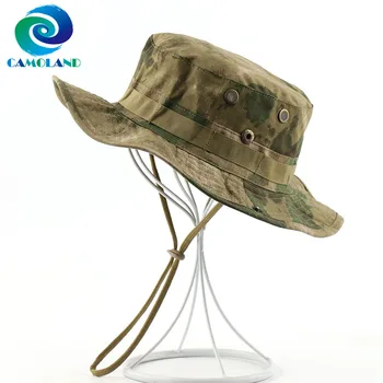 CAMOLAND Taktiskās Airsoft Snaiperis Boonie Cepuri Vīriešu Militārā Kausa Vasaras Cepure UV Aizsardzību, Panamas Cepures Āra Maskēties Saule Klp
