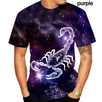 Jaunas Vasaras 3d Druka T Kreklu Modes Tendence Dzīvnieku Scorpion Īsām Piedurknēm Streetwear Iespiesti Tee Krekli