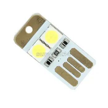 Super mini USB LED Nakts Gaisma Balta Modelis Double Sided Pluggable Barošanas Lampas Spuldzes Led Keychain Portatīvo Jaunas