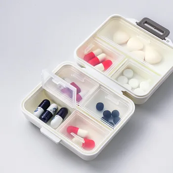 7 Režģi Jaunu Tableti Gadījumā Portatīvie Pill Box Narkotiku Tableti, Medikamentu Uzglabāšanas Turētājs Sadalītāja Organizators Konteineru Pill Organizer Nedēļas