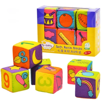 Audums Celtniecības Bloki, Bērnu, Plīša Lelle Mīksts Bērnu Grabulīši Uzstādīt Spēlēt Puzzle Magic Cube Sākumā Izglītības Bērnu Rotaļlietas 0 12 Mēneši