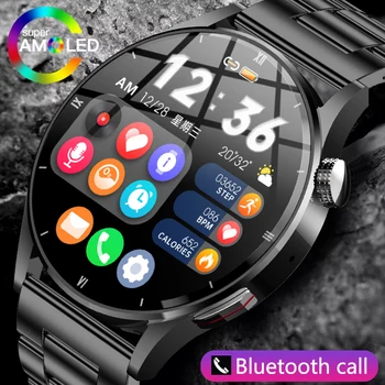 LIGE Smart Skatīties Bluetooth Zvanu Smartwatch 290mA Liela Jauda, Pulkstenis, Mūzikas, Sporta, Fitnesa Smartband ar skārienekrānu Jaunas Pulksteņu Vīriešiem