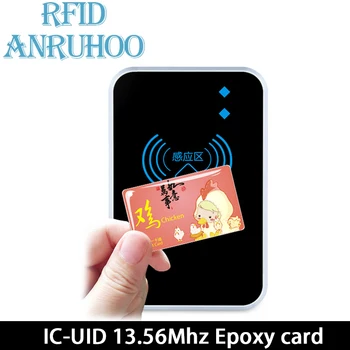5GAB IC Epoksīda Kartes 13.56 Mhz Pārrakstāmos Keychain 1K S50 Kopēt Žetons NFC Smart Čipa Uzlīme, Kopētājs Kopēšanas Token Mainīt Tagu