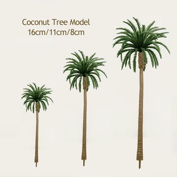 1:50 1:87 Ho Mēroga Modelis Palmu Koku Mākslīgā Kokosriekstu Ainavu Vilcienu Dzelzceļa Beach Piejūras Diy Izkārtojuma Ainavu Miniatūrām, Diorāma