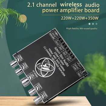 2*220W+350W Bluetooth 5.1 TPA3251D2 Subwoofer Skaņas Jaudas Pastiprinātāju Valdes 2.1 Kanāla D Klases Audio Pastiprinātājs Mājas Kinozāles AUX