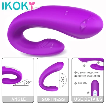 IKOKY Bendable Klitora Vagīnas Stimulators Vibrators Pāris Daļa G-spot Vibrators Seksa Rotaļlietas Sievietēm, Bezvadu Tālvadības pults
