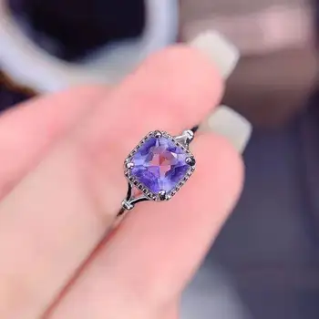 925 sudraba lavandas lillā dimanta gredzenu vienkārši princese zircon, lai blue diamond atvērtu krāsu bagātība gredzenu, lai sievietes puses rotaslietas