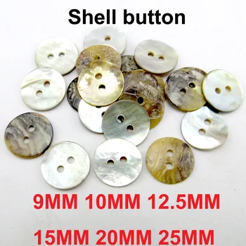 50GAB 9MM-25MM Augstas Kvalitātes Dabas Shell Pogas Apģērba Mētelis, Zābaki Šūšana Apģērbu Piederumu Kārta Kreklu Pogu S-03