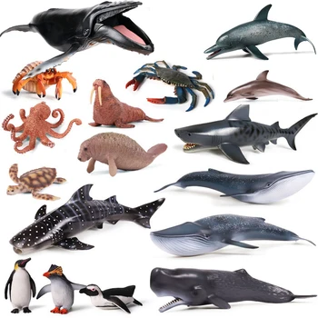 Okeāna Jūras Dzīves Simulācija Dzīvnieku Modelis, Kas Nosaka Vaļu Haizivs Bruņurupucis Krabju Delfīnu Rīcības Rotaļlietas Skaitļi Kids Izglītojošās Kolekcija Dāvanu