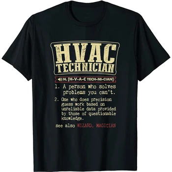 HVAC Tehniķis, Smieklīgi Definīcija T Krekls Grafiskais Kokvilnas Streetwear Īsām Piedurknēm Dzimšanas dienas Dāvanas Vasaras T-kreklu apdruka Vīriešu Apģērbs