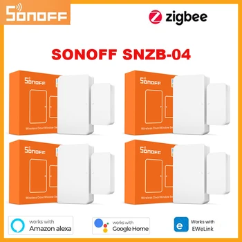 SONOFF Zigbee SNZB04 Smart Logu Sensors, Durvju Sensors Home Security Paziņojums, Izmantojot EWelink APP SONOFF ZBBridge Nepieciešams