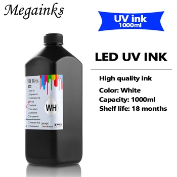 Jaunākās 1000ml LED UV Tinte Epson I3200 I3200U1 UV Printeri, izmantojiet Stikla, metāla, keramikas, akrila padome KT valdes koka, ādas