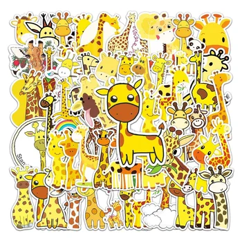 10/50gab Radošo Cute Giraffe Karikatūra Grafiti Grāmatiņa Ceļasomu Rokā Kontu Apdare Rotaļlietu Vairumtirdzniecības Žirafe Anime Uzlīme