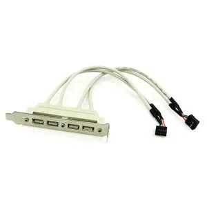 Zihan PCI 4 PORTI USB 2.0 Sieviešu Skrūvi Mātesplati 9pin galvenes kabelis ar skavu