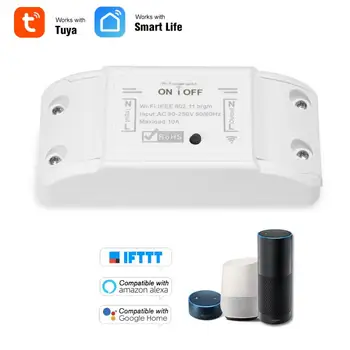 WiFi Smart Gaismas Slēdzi Tuya/Smart Dzīves APP Bezvadu WiFi Smart Slēdzis LED indikators Tālvadības pults Ar Alexa, Google Smart Home