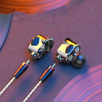 6 Dinamiskas austiņas Sporta Austiņas Trīs Vienības, 3,5 mm austiņu Earbuds HIFI Stereo Bass Vadu Austiņas un Earbuds, Telefona Xiaomi