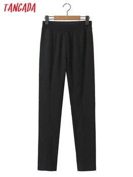 Tangada sieviešu black strethy legging bikses bikses 2022 strethy vidukļa dāma bikses pantalon 8H105