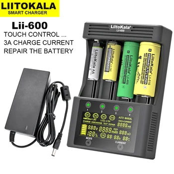 2023 JAUNU LiitoKala Lii-600 Akumulatoru Lādētāju Li-ion 3.7 V, NiMH 1,2 V akumulators Piemērots 18650 26650 21700 26700 AA AAA