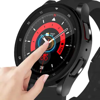 Skatīties Lietā Piemērots SamsungGalaxy Watch5 Pro 45mm Gadījumā, TPU Viss iekļauts Watch5pro Aizsardzības Gadījumā Ar Mēroga Piederumi