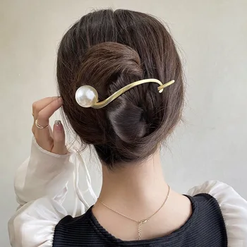 Korejas Metāla Butterfly Pearl Matu Spraudes Matadatas Modes Salds Zirgaste Klipu Barrettes Hairgrips Cepures Sieviešu Matu Accessorie